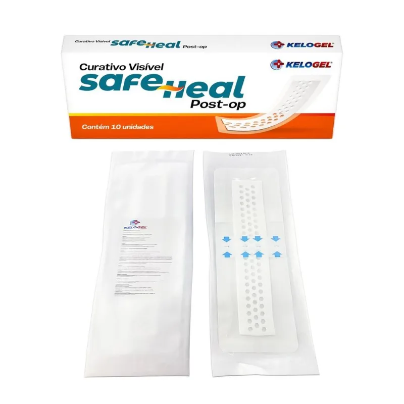 Curativo Visível Safe Heal Post-op 10x30 (5x25) 1un Kelogel
