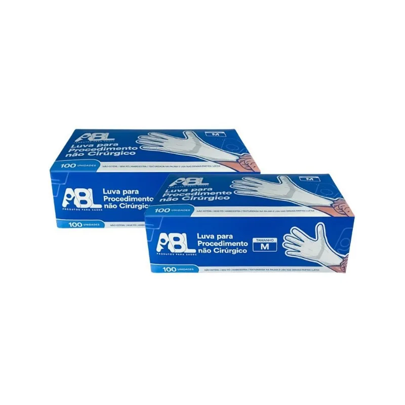 Kit Luva Procedimento Não Cirúrgico Látex Sem Pó Abl 200un