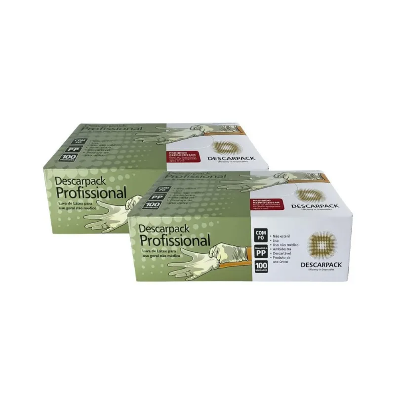 Kit Luva Procedimento Não Cirúrgico Látex Pó Descarpack