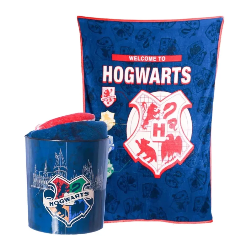 Kit Manta Macia Com Balde Hogwarts Cinema Harry Potter Filme