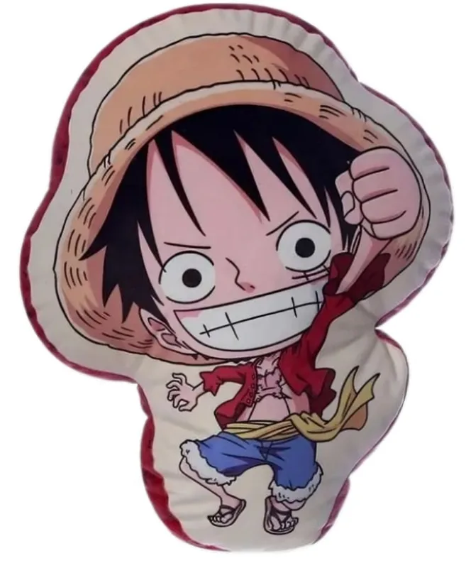 Almofada Formato Luffy One Piece - LC - Brinquedos