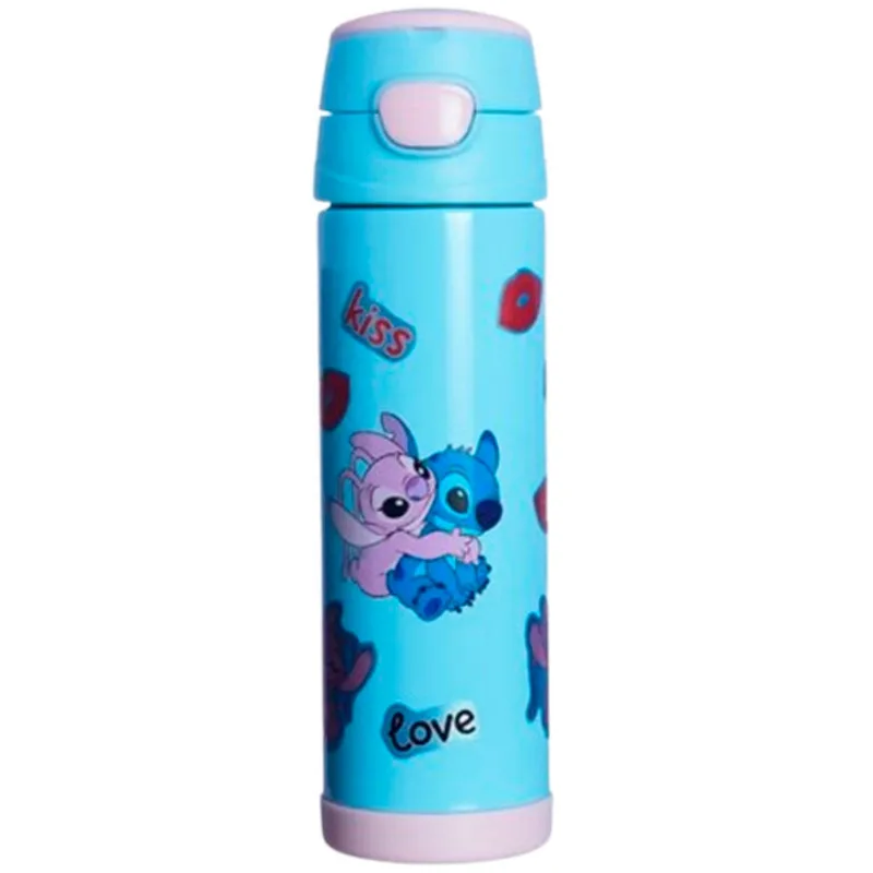 Garrafa Zonacriativa Stitch Top Handle Namorado 500ml (MP)