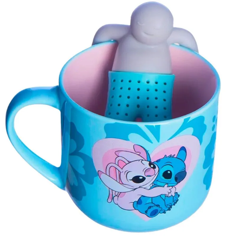 Caneca Zonacriativa Stitch Com Infusor Para Chá 350ml (MP)