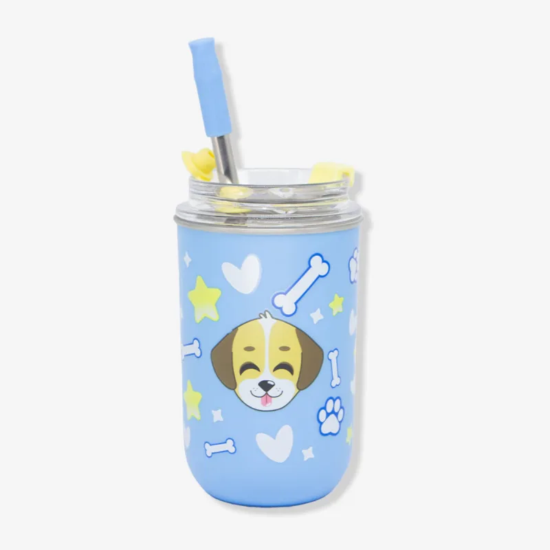 Copo Neo com Canudo Amo Dogs – Zonacriativa