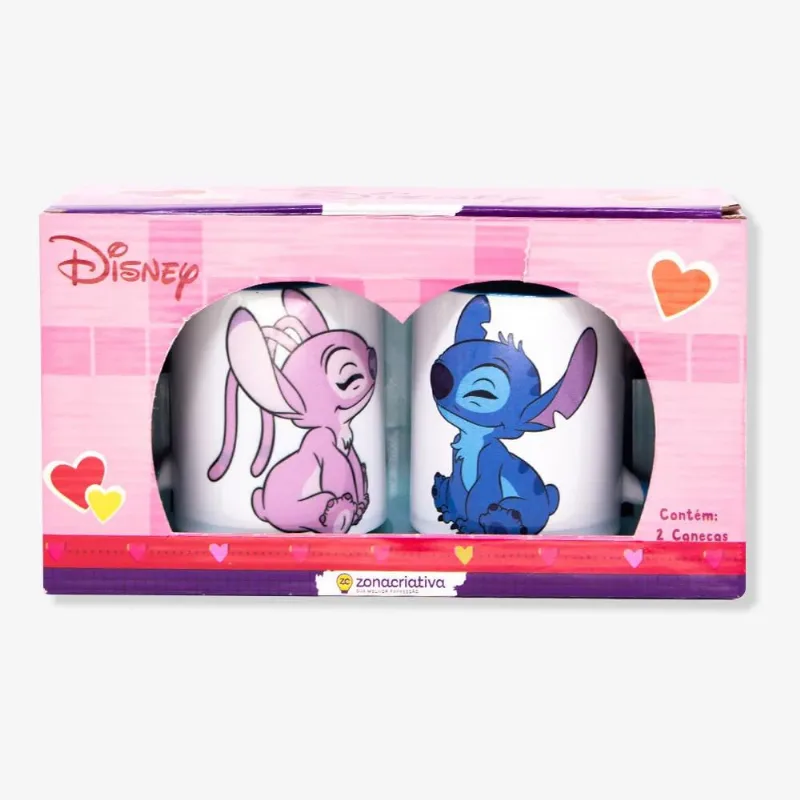 2 Canecas 350Ml Stitch Minha Metade - Zonacriativa 10025732