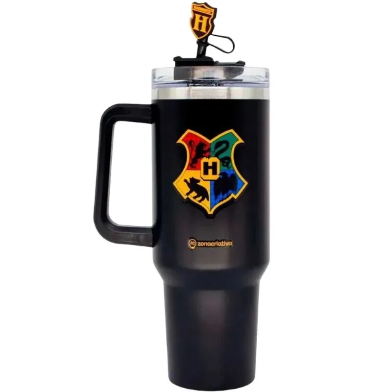 Copo Térmico Zonacriativa Com Pingente Hogwarts 1,15L (MP)