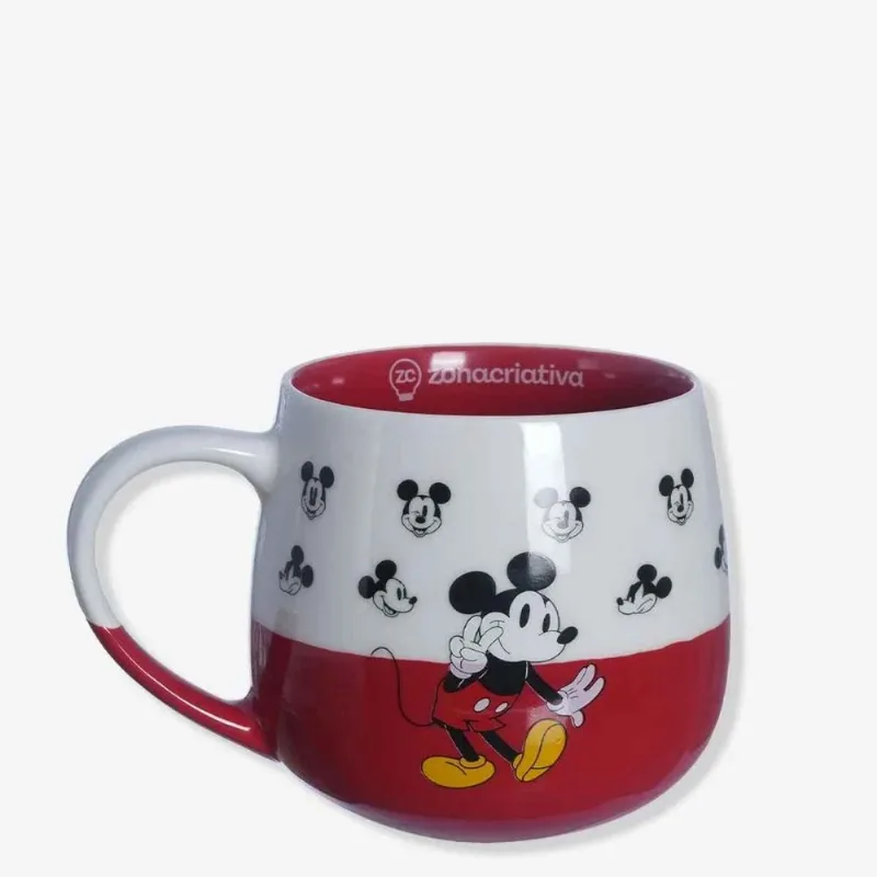 Caneca Maggie Mickey Mouse Em Cerâmica 400mL Original Disney, Zona Criativa, Xícara De Café Cereal