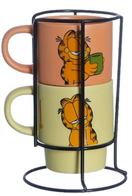 Kit Canecas Empilháveis Garfield - LC - Presentes