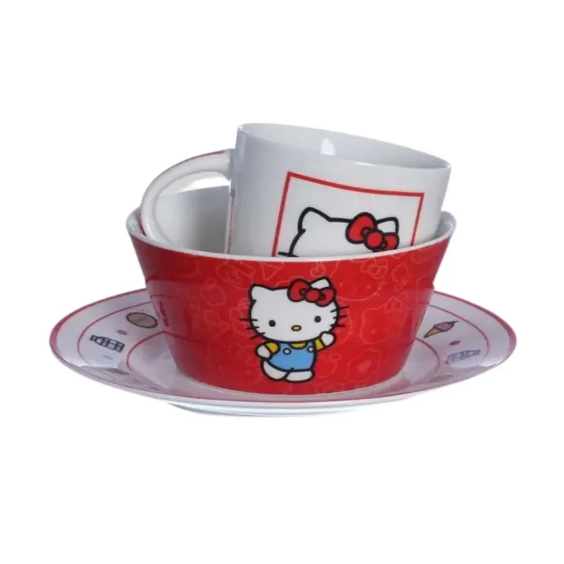 Kit Alimentação Hello Kitty Zonacriativa 3 Peças 5913 (MP)