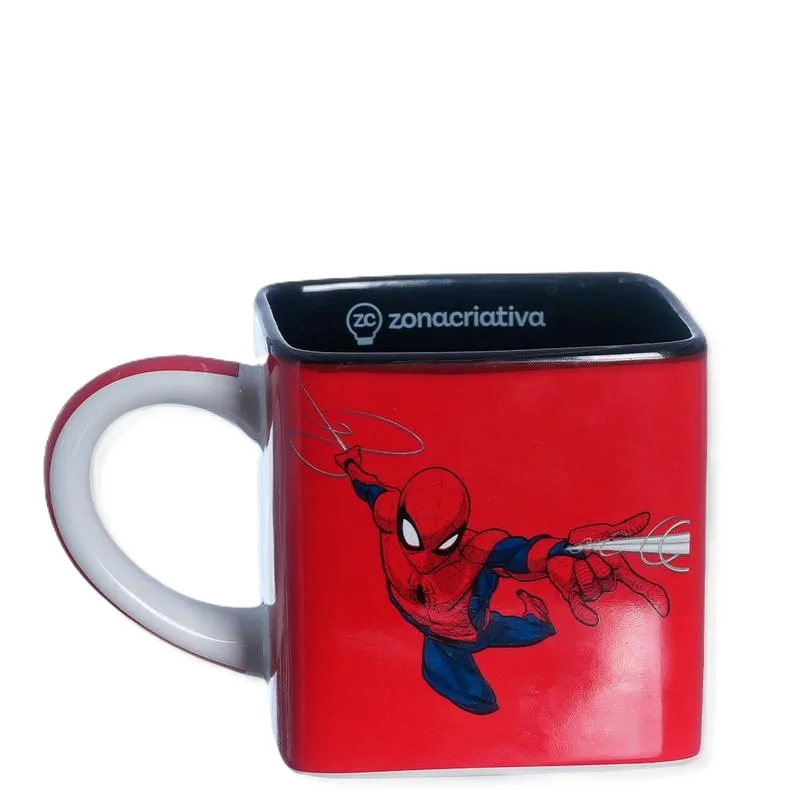 Caneca 300ml Cubo Spider Man Zona Criativa - LC