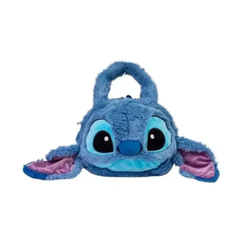 Bolsa Stitch Plush Peluciada Azul Disney Zona Criativa
