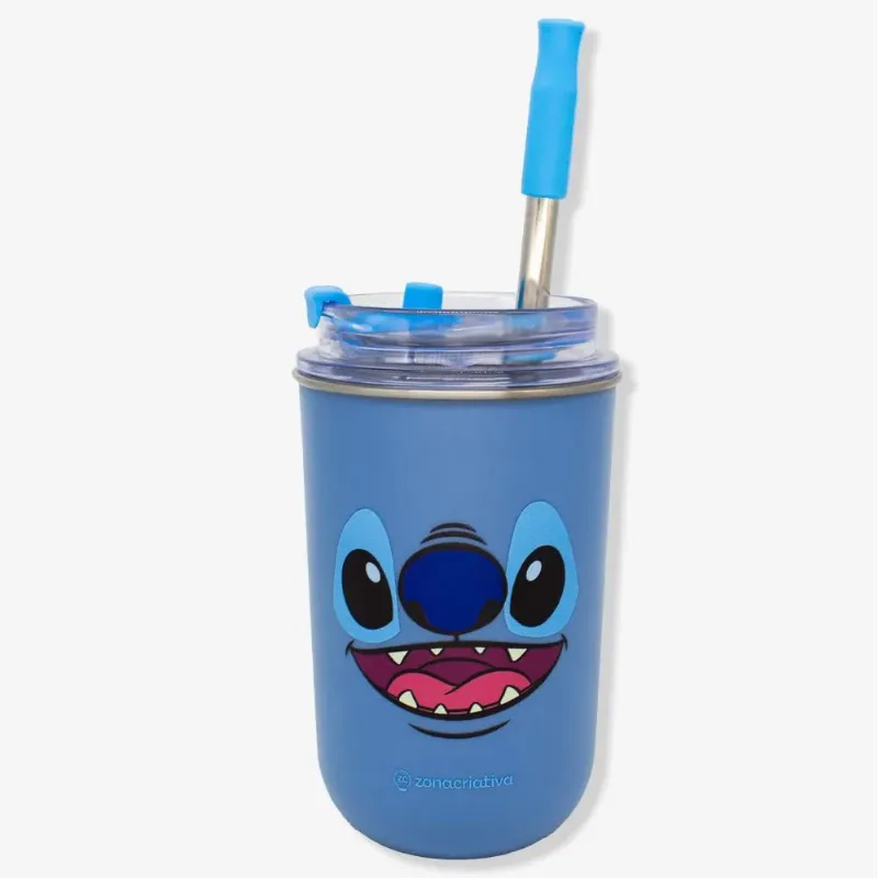 Copo Neo Com Canudo 300Ml Stitch - Zonacriativa 10073311