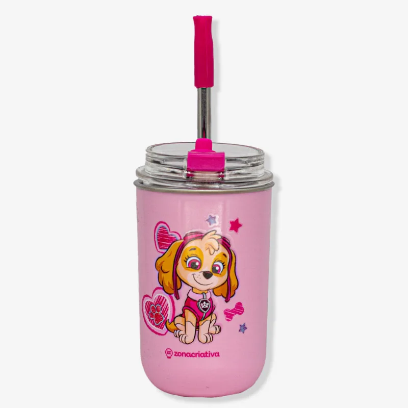 Copo Neo com Canudo Skye – Patrulha Canina