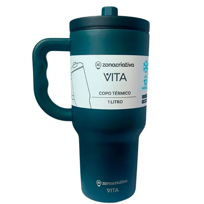 Copo Térmico Tumbler Zonacriativa 1 Litro Vita Oceano 6110 (MP)