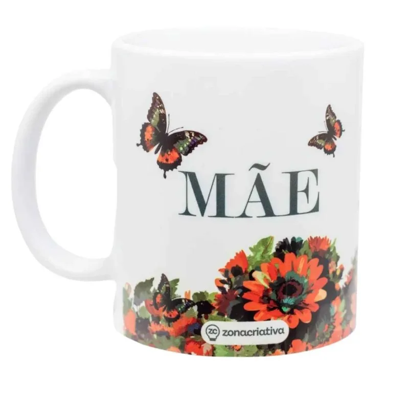 Caneca Pop Mãe 350mL Original, Zona Criativa, Xícara De Café Chá Em Cerâmica