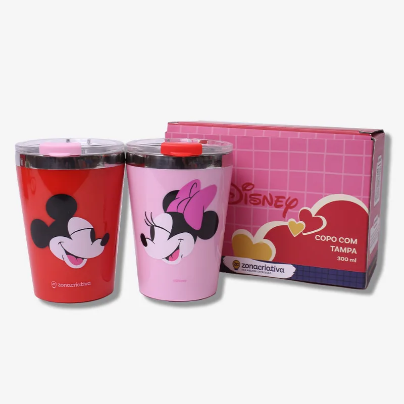Kit Copo Snap Mickey e Minnie Namorados – Disney