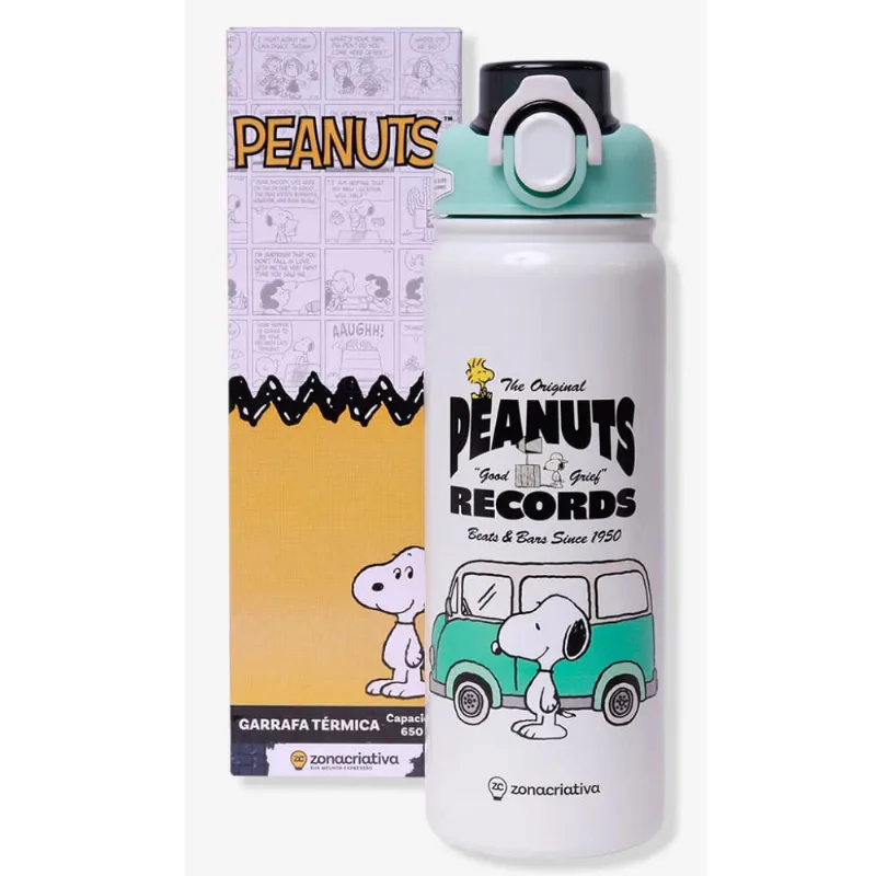 Garrafa Térmica Inox Click 650ml SNOOPY - Zona Criativa