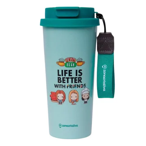 Copo Térmico 500ml Baker Com Tampa Friends - LC - Presentes