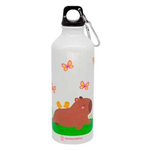 Garrafa Alumínio 500ml Com Mosquetão Capivara - LC