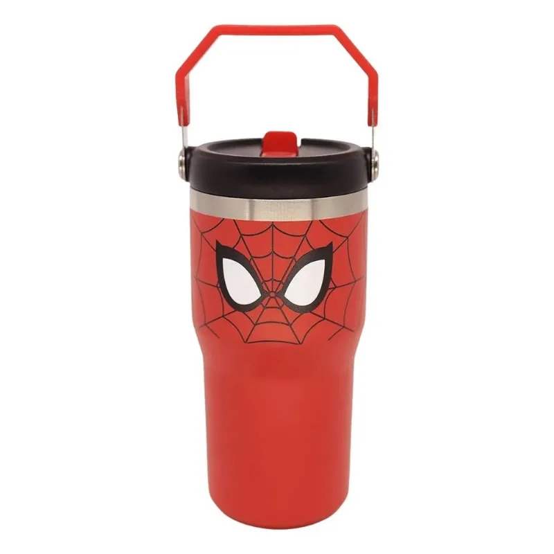 Copo Térmico Zonacriativa Spider Man 650ml Com Canudo (MP)