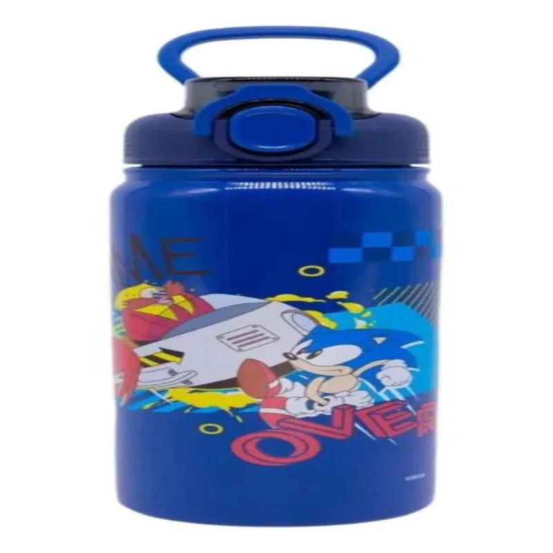 Garrafa Galaxy Sonic 650 Ml Canudo Tampa Zonacriativa