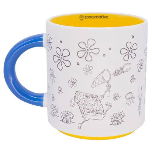 Caneca Grafite 500ml Bob Esponja - LC - Presentes