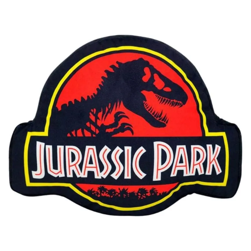 Almofada Formato Veludo - Jurassic Park Logo - Zona Criativa