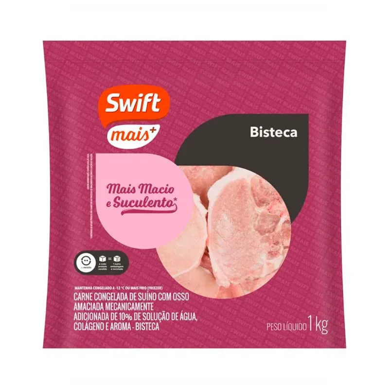 Bisteca Suína Swift Congelada 1Kg
