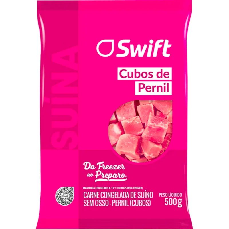 Cubos de Pernil Suíno Swift Congelado 500g