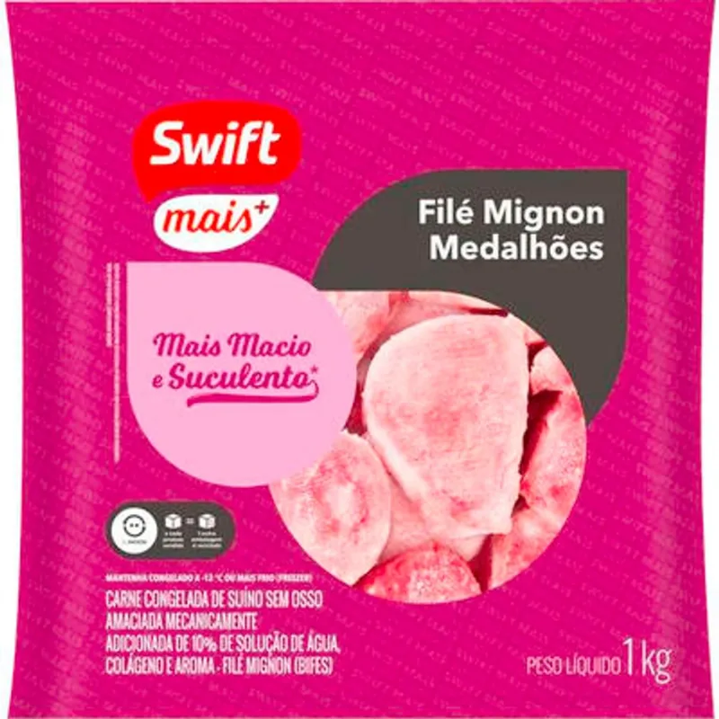 Medalhão de Filé Mignon Bovino Swift Mais Cong 1kg