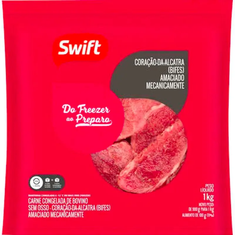 Carne Bovina em Bife Alcatra Swift Congelada 1kg