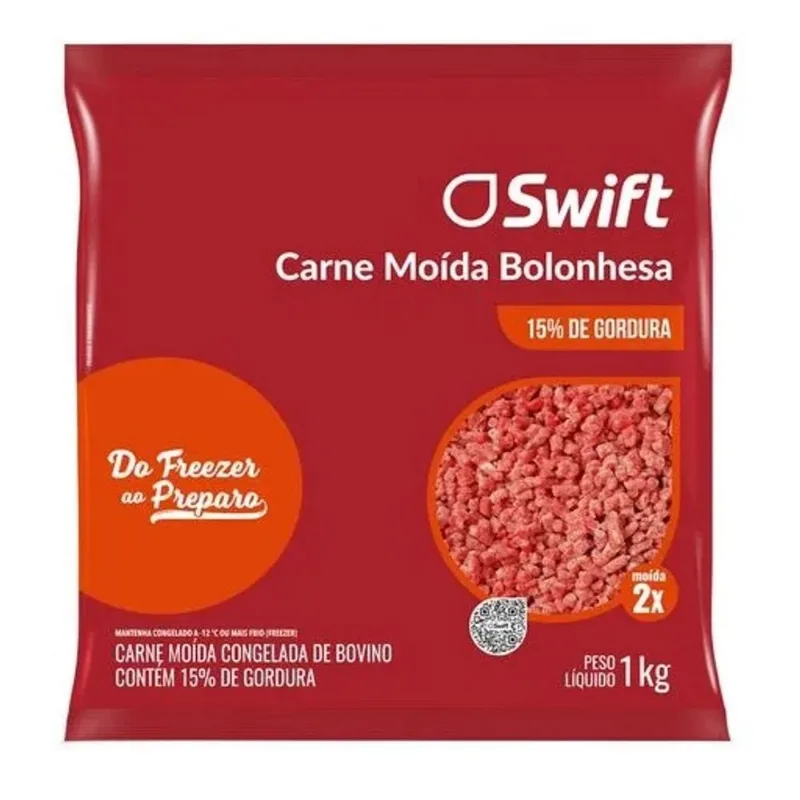 Carne Moída Bovina Swift Bolonhesa Congealda 1Kg