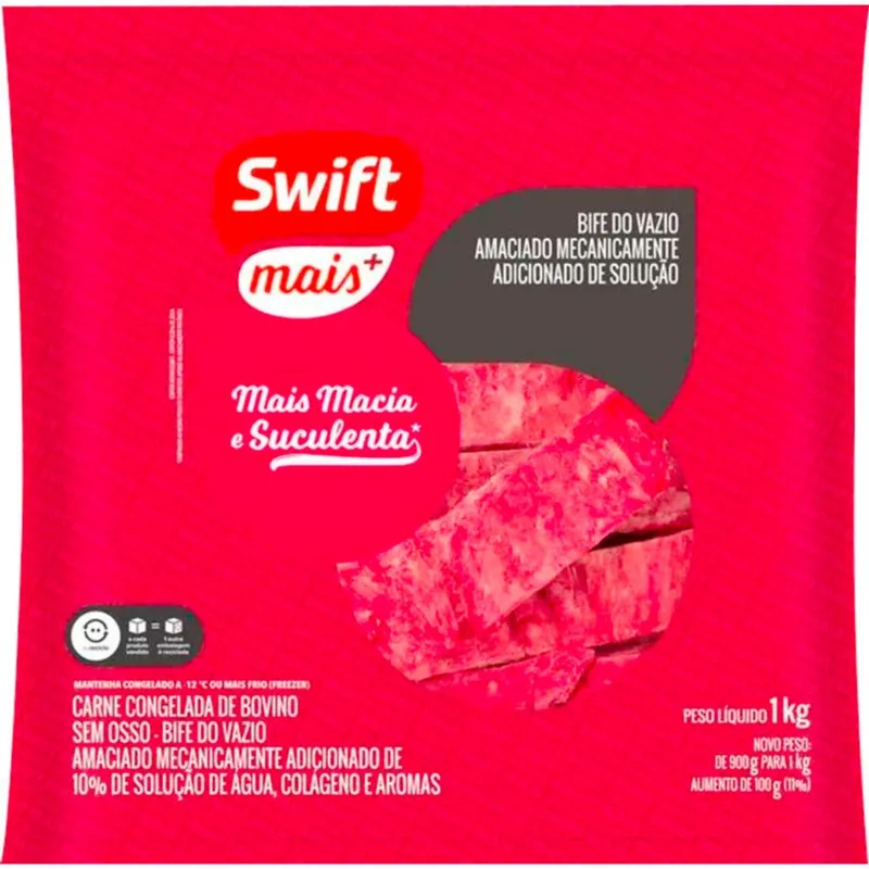 Bife do Vazio Bovino Swift Mais Congelado 1kg