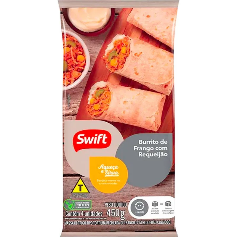 Burrito Swift Frango com requeijão 450g