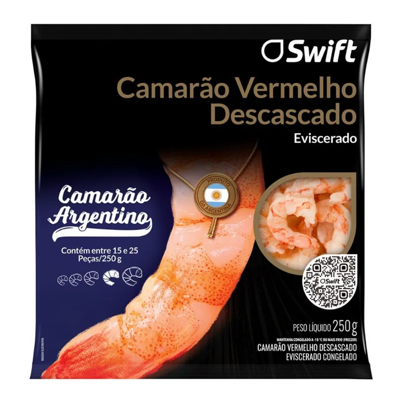 Camarão Argentino Vermelho Swift 20/40 Congelado 250g