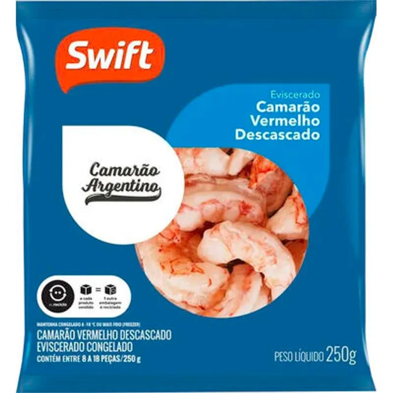 Camarão Vermelho Argentino Swift Congelado 10/20 250g
