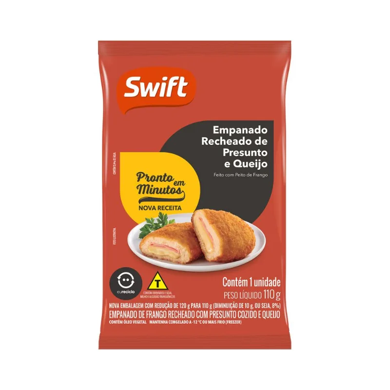 Empanado Frango Swift Recheado Presunto Queijo Swift 110g