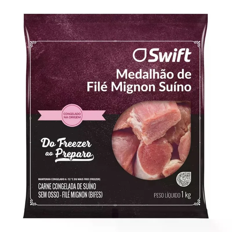 Medalhão de Filé Mignon Suíno Swift 1Kg
