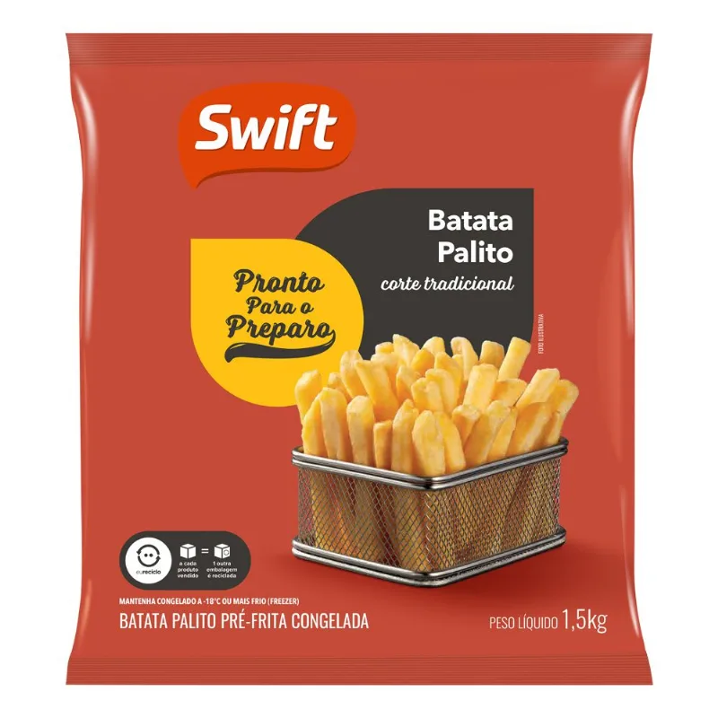 Batata Congelada Swift Palito 1,5Kg