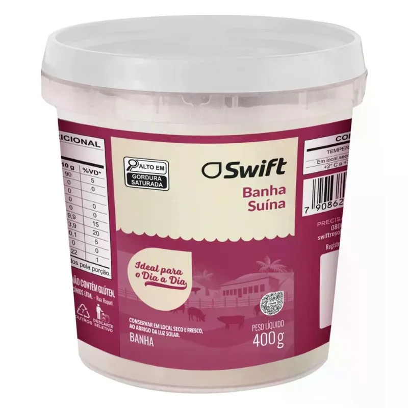 Banha Suína Swift Pote 400g