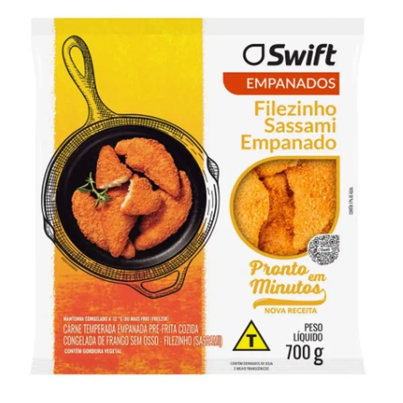 Filezinho de Frango Sassami Swift Empanado Congelado 700g