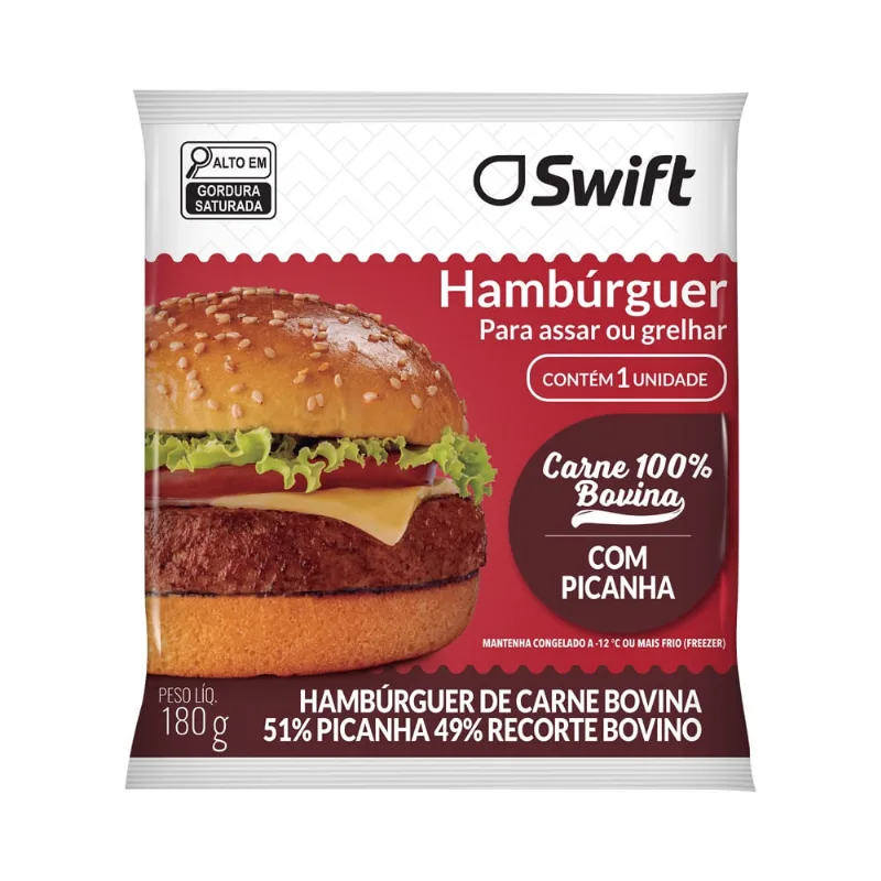 Hamburguer Bovino Swift Picanha 180g