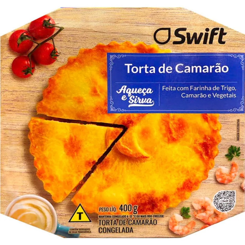 Torta Swift Congelada Camarão 400g