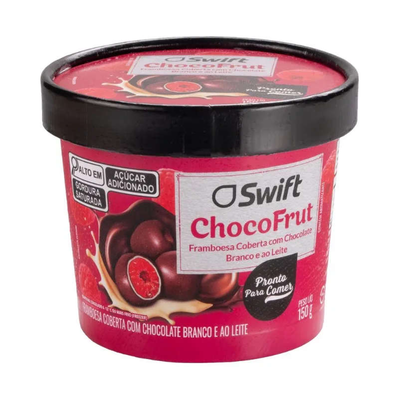 Choco Frut Swift Framboesa Com Chocolate Branco e ao Leite 150g
