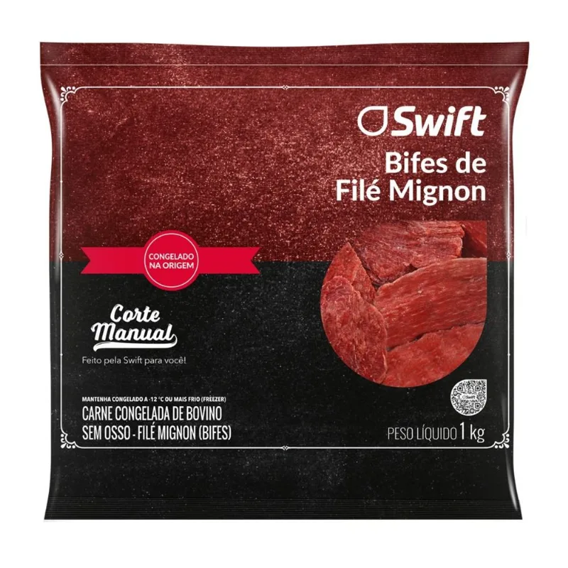 Filé Mignon Bovino Swift Bife Congelado 1Kg