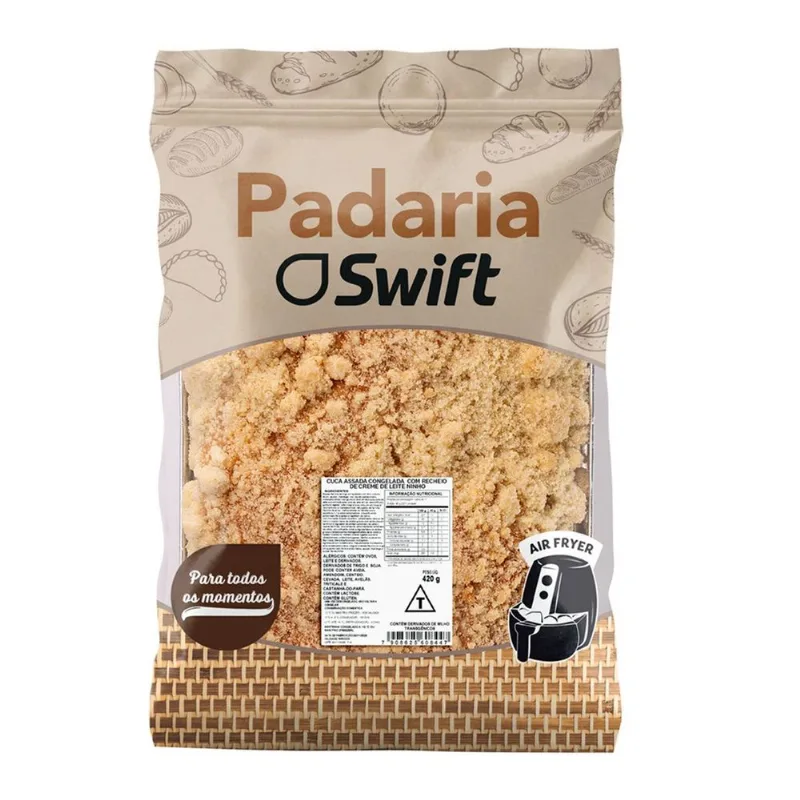 Cuca Assada Swift com Recheio Creme de Leite Ninho 420g