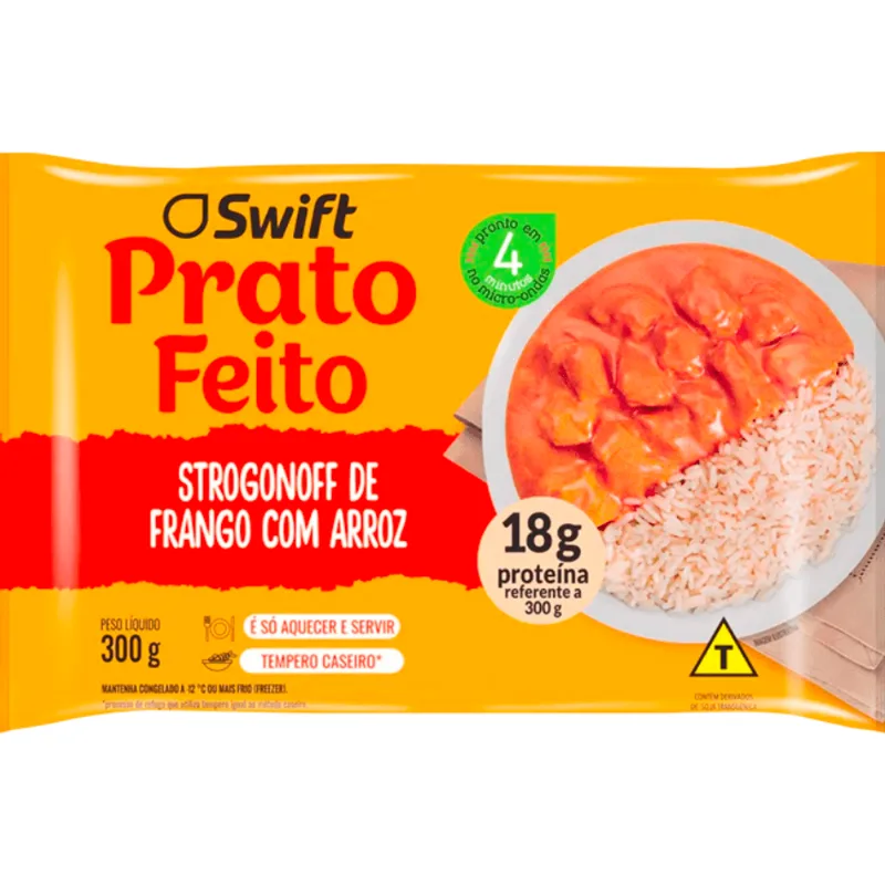 Prato Feito Swift Congelado Strogonoff de Frango com Arroz 300g