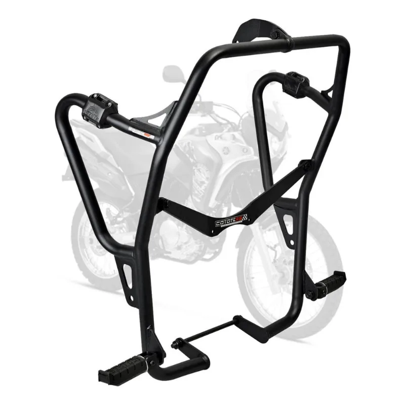 Protetor de Motor e Carenagem Coyote Preto com Pedais - Tenere 250 Todos os Anos - Yamaha