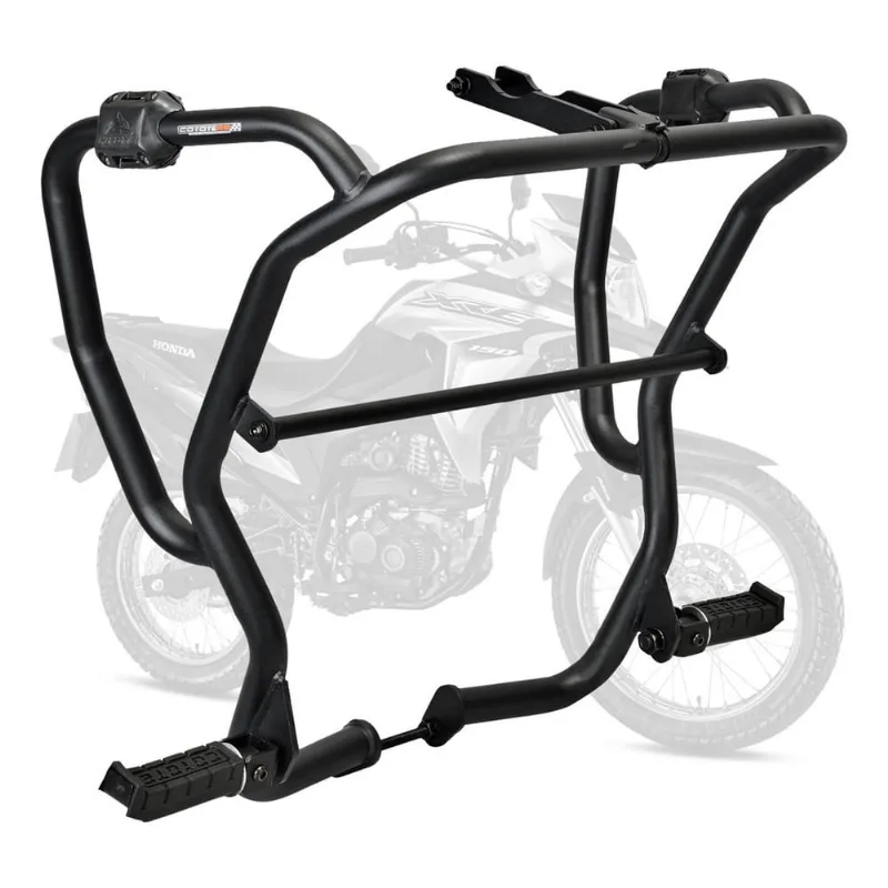 Protetor de Motor e Carenagem Coyote Preto Com Pedais - xre 190