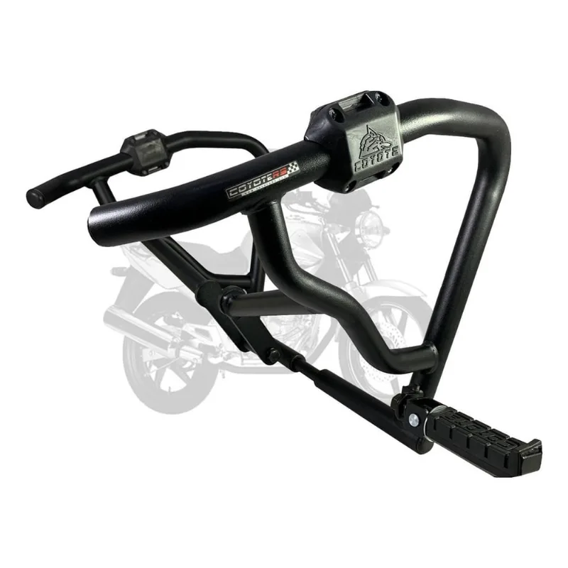 Protetor de Motor e Carenagem Coyote Preto com Pedais - Twister cbx 250 até 2008 - Honda